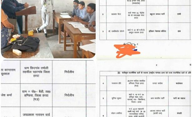 *विधानसभा क्षेत्र हरदा व टिमरनी के अभ्यर्थियों को चुनाव चिन्ह आवंटित हुए*