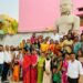 बड़े दिगंबर जैन मंदिर में भगवान महावीर की विशाल प्रतिमा विराजमान