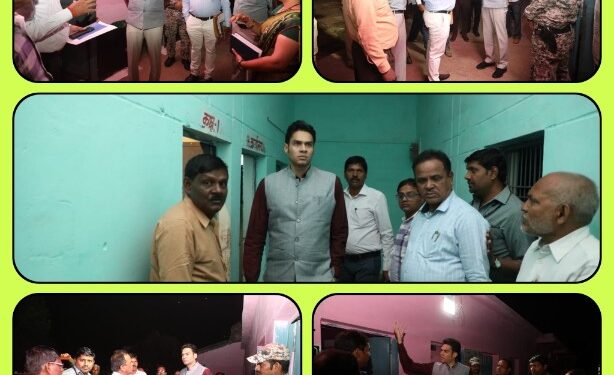 *कलेक्टर ने सुदूर मतदान केन्द्रों में पहॅुचकर विद्युत आपूर्ति बाधित होने की स्थिति में किये गए वैकल्पिक इंतजामों का लिया जायजा* *सोमवार की देर शाम किया मतदान केन्द्रों का औचक निरीक्षण*