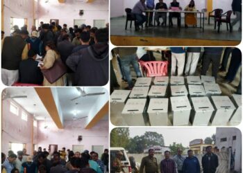 बुजुर्ग और दिव्यांग मतदाताओं का वोट लेने घर पहुँचे पीठासीन अधिकारी  पहले दिन 196 मतदाताओं ने किया वोटिंग, शेष आज डालेंगे अपना वोट