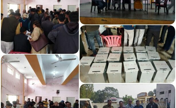बुजुर्ग और दिव्यांग मतदाताओं का वोट लेने घर पहुँचे पीठासीन अधिकारी  पहले दिन 196 मतदाताओं ने किया वोटिंग, शेष आज डालेंगे अपना वोट