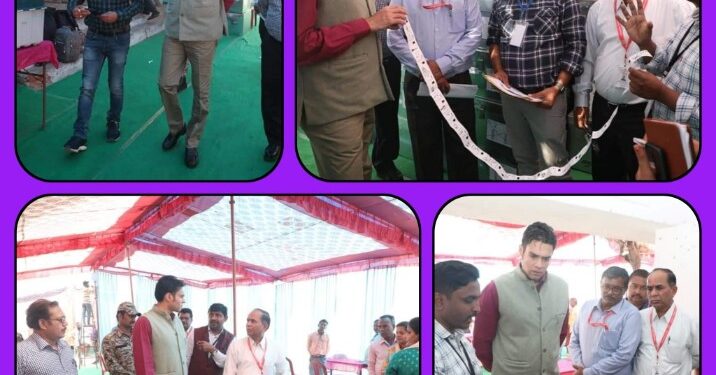 कलेक्टर ने ईव्हीएम के कमीशनिंग कार्य का लिया जायजा