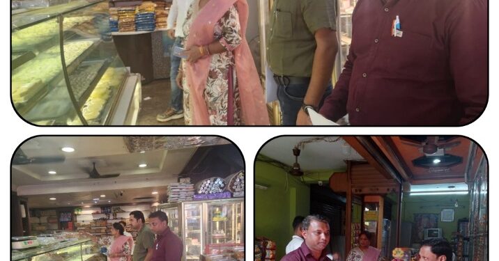 पर्वाे के चलते खाद्य प्रतिष्ठानों एवं दुकानों से लिए गए नमूनें