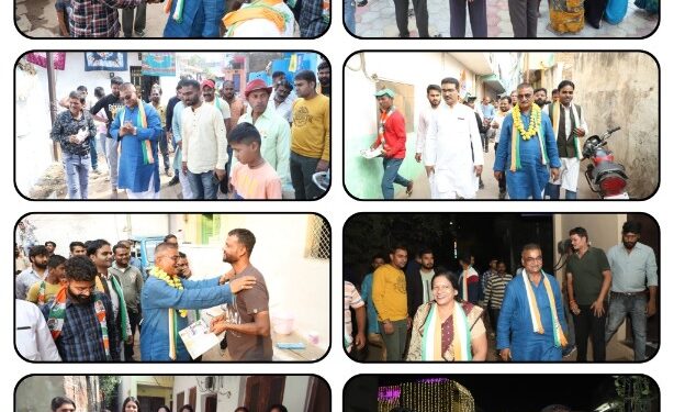 घर-घर पहुंच कर कांग्रेस प्रत्याशी मिथिलेश जैन ने बांटी त्यौहार की खुशियां ग्रामीण क्षेत्र का किया सघन दौरा आगे बढ़कर ग्रामीण खुद कर रहे कांग्रेस प्रत्याशी का स्वागत