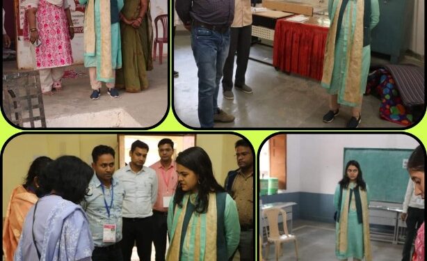 ज़िला निर्वाचन अधिकारी सुश्री ऋजु बाफ़ना ने 17 नवम्बर को मतदान दिवस की तैयारी को लेकर विधानसभा नरसिंहपुर के मतदान केंद्रों का भ्रमण
