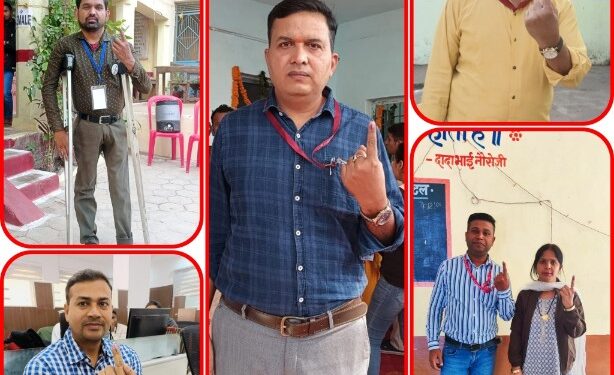 *शासकीय दायित्वों के निर्वहन के साथ-साथ जिला पंचायत की टीम ने भी मतदान करने में  सक्रियता दिखाई*