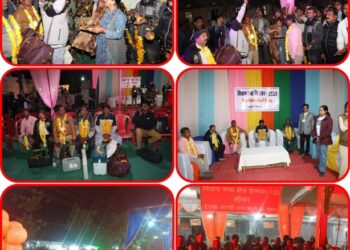 मतदान संपन्न होने के बाद मतदान दलों की वापसी पर जिला मुख्यालय में किया गया भव्य स्वागत