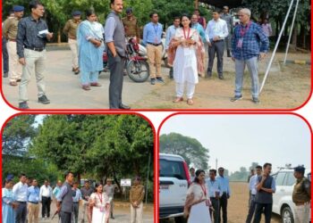 मतगणना स्थल पर तीन स्तर पर रहेगी सुरक्षा व्यवस्था  कलेक्टर एवं एसपी ने लिया तैयारियों का जायजा