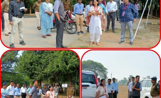 मतगणना स्थल पर तीन स्तर पर रहेगी सुरक्षा व्यवस्था कलेक्टर एवं एसपी ने लिया तैयारियों का जायजा