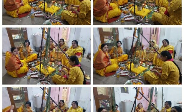 देवउठनी ग्यारस के दिन तुलसी पूजा कर श्री हरि के गीत गाकर किया नृत्य गौतम निवास 