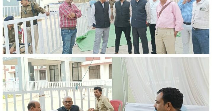 भगवती प्रसाद चौरे ने किया स्ट्रांग रूम परिसर का निरिक्षण