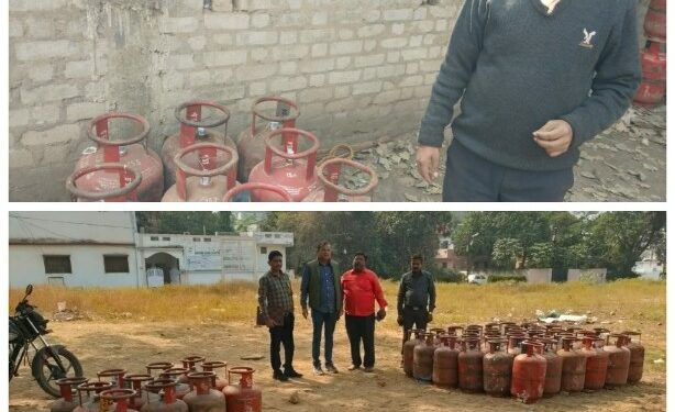 एच.पी. गैस एजेंसी कटनी एवं कटनी इण्डेन गैस एजेंसी के विरूद्ध वैधानिक कार्यवाही 45 भरे तथा 27 खाली गैस सिलेण्डर जप्त