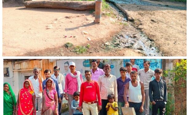 हैंडपंप बंद होने से पानी के लिए परेशान हो रहे ग्रामीण  बोरबोल से गांव तक पानी ला रहे ग्रामीण