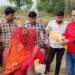 दीपावली के पर्व पर वितरण की मिठाई व गर्म कपड़े