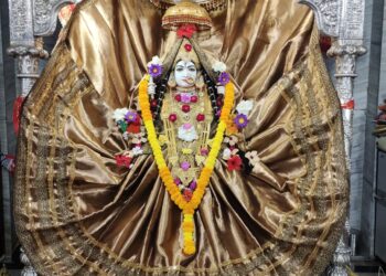 *परमहंसी में मां त्रिपुरसुंदरी मैया का गोल्डन साड़ी से हुआ अलौकिक श्रृंगार*