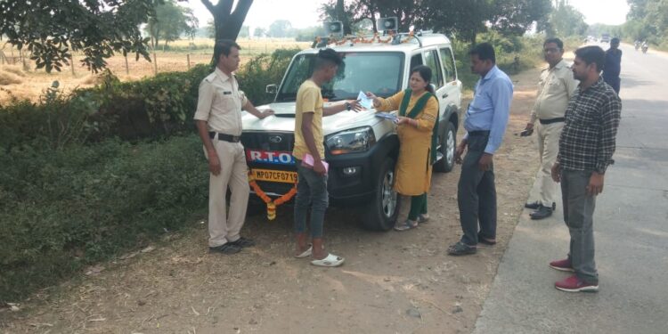 आचार संहिता में आरटीओ ने बनाए कुल 721 चालान,वसूले 6,67,000 लाख रुपए।