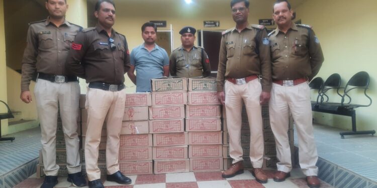 ढीमरखेडा पुलिस द्वारा 46 पेटी अवैध शराब के साथ दो युवक को किया गिरफतार