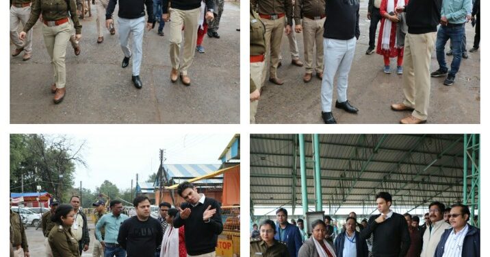कलेक्टर एवं पुलिस अधीक्षक ने मतगणना स्थल का निरीक्षण कर अंतिम तैयारियों का जायजा लेकर दिए आवश्यक निर्देश