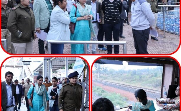 महाप्रबंधक पश्चिम मध्य रेल श्रीमती शोभना बंदोपाध्याय ने आज 7 दिसंबर को कटनी से सागर रेल खंड का निरीक्षण किया