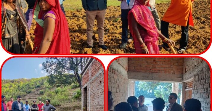 सीईओ शिशिर गेमावत ने निर्माण कार्यो का किया औचक निरीक्षण कर लिया कर लिया जायजा।