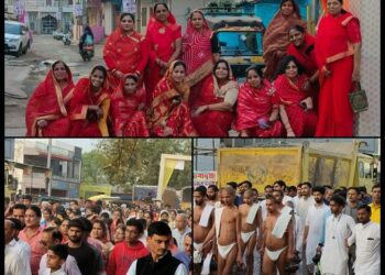 *मुनि संघ की अगवानी में उमड़ा जनसैलाब, सामाजिक संगठनों ने किया स्वागत- वंदन*   मुनि संघ की आगवानी में बड़ी संख्या में पहुंचे जनप्रतिनिधि सहित नगर के गण मान्य नगरिक