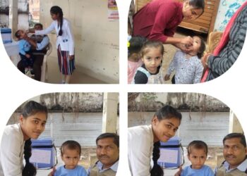 पल्स पोलियो की खुराक पिलाने में स्वयंसेवकों ने किया गया सहयोग  लोगो को किया दवा पिलाने हेतु जागरूक