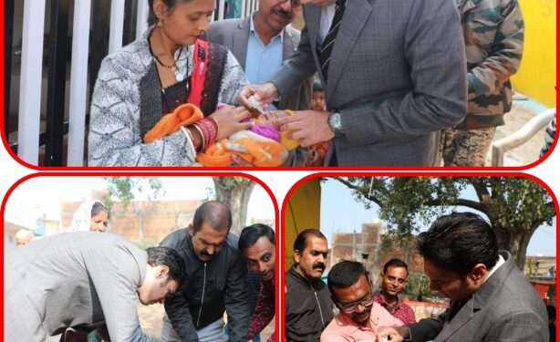 कलेक्टर अविप्रसाद ने बच्चों के घर पहुंच कर पिलाईं पोलियो की दवा