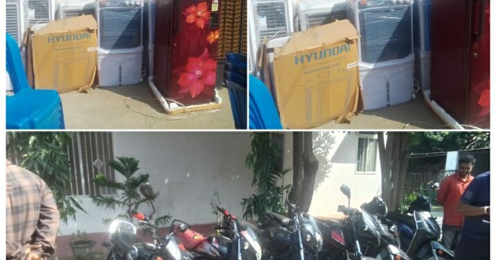 *पुलिस ने बड़ी चोरी का किया खुलासा फ्रिज कूलर 7 टू व्हीलर वाहन बरामद*