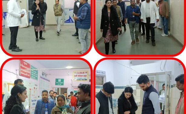 चिकित्सक जिम्मेदार बनें, स्वास्थ्य सेवाओं को बेहतर बनाएं – डॉ. सिडाना कलेक्टर ने किया जिला चिकित्सालय का आकस्मिक निरीक्षण