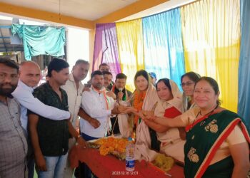 *डोंगरगढ़ विधायक हर्षिता स्वामी बघेल का ग्रामीण ब्लॉक कांग्रेस ने ढारा में किया भव्य स्वागत*