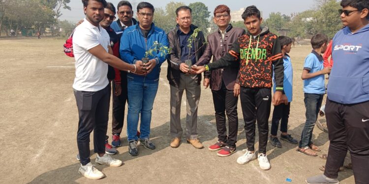 तुलसी पूजन दिवस पर तुलसी कप प्रतियोगिता में भेंट किए गए तुलसी के पौधे….