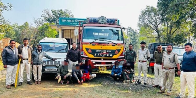 इमारती लकड़ी काट चोरी करने वाला अंतर्राज्यीय गिरोह पकड़ाया