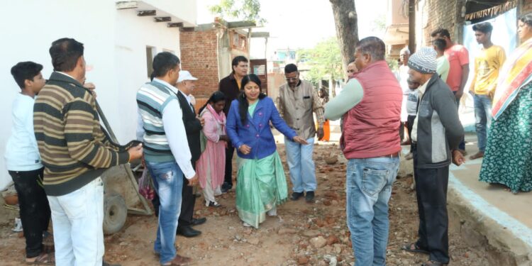 *महापौर श्रीमति प्रीति संजीव सूरी ने मदन मोहन चौबे एवं बंशस्वरूप वार्ड में किया औचक निरीक्षण*