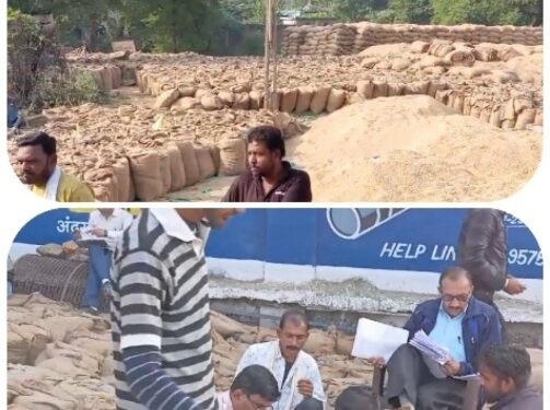 यहां पर बिना खरीदी केंद्र बनाए हुए ही किसानों के नाम से धान खरीदकर वेयरहॉउस में रख दी गई