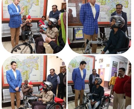 दिव्यांग संजू साहू एवं ऋषि के लिए आज का दिन रहा बहुत खास बैटरी चलित मोटराईज्ड ट्रायसायकल मिलने पर जीवन हुआ आसान, मिली राहत