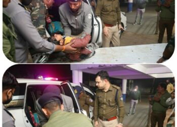 *सडक दुर्घटना में घायल हुये 3 बच्चों एवं एक महिला को पुलिस अधीक्षक, अमित कुमार ने स्वयं अपने शासकीय वाहन से पहुचाया जिला अस्पताल, समय पर इलाज मिलने से चारों घायलों की बची जान।*