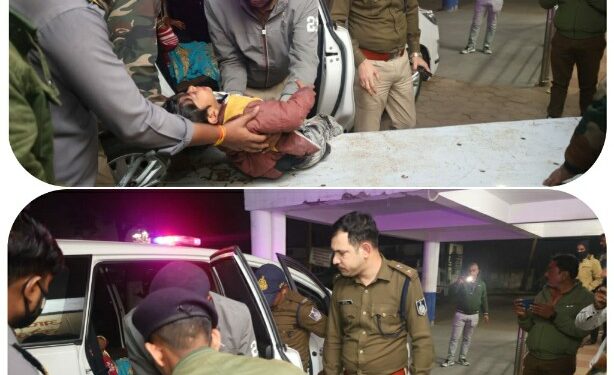 *सडक दुर्घटना में घायल हुये 3 बच्चों एवं एक महिला को पुलिस अधीक्षक, अमित कुमार ने स्वयं अपने शासकीय वाहन से पहुचाया जिला अस्पताल, समय पर इलाज मिलने से चारों घायलों की बची जान।*