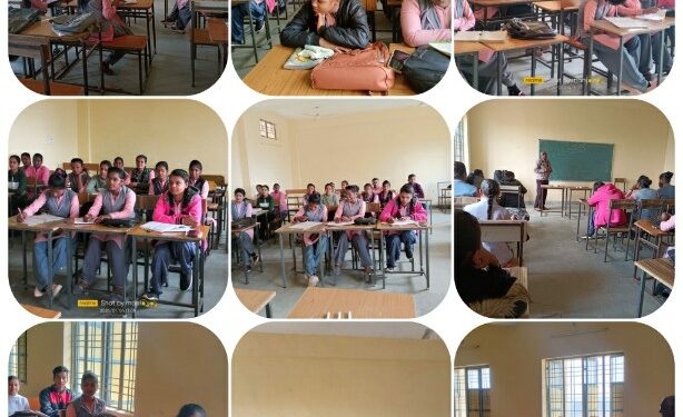 विद्यार्थियों को जैविक खेती प्रशिक्षण दिया गया।