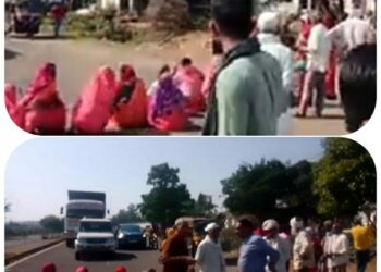 महिलाओं ने अवैध शराब माफियो के विरोध में किया रोड़ जाम  पुलिस एवं आबकारी विभाग की साठ गांठ के चलते गांव-गांव पर बिक रही है शराब
