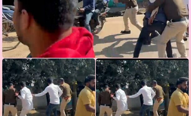 कटनी में एनएसयूआई कार्यकर्ताओं से पुलिस ने छीना पुतला, हैंडपंप चलाकर गीला करने से पहले कार्यकर्ताओं ने छीना और लगा दी आ जलता पुतला लेकर दौड़े। देखे VIDEO