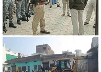 शाजापुर में आरोपी के घर चला बुलडोजर शाजापुर जिला मुख्यालय का मामला,धर्मिक यात्रा पर पथराव का मामला…!