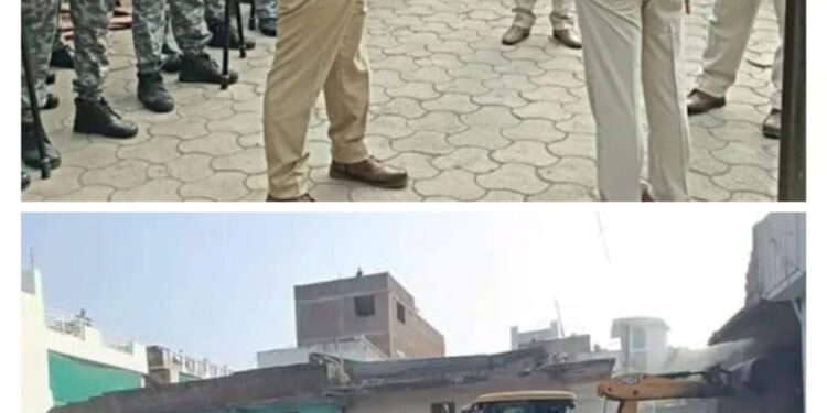 शाजापुर में आरोपी के घर चला बुलडोजर शाजापुर जिला मुख्यालय का मामला,धर्मिक यात्रा पर पथराव का मामला…!