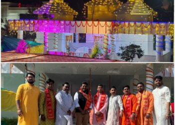 कस्तूरी हैबिटेट के मंदिर मे भगवान राम की प्राण प्रतिष्ठा का हुआ भव्य आयोजन,, तीन दिन चले प्रोग्राम मे कलश यात्रा से लेकर सुन्दरकांड एवम भंडारे का हुआ आयोजन,