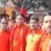 वार्ड नं 02 माँ आदिशक्ति दायिनी दुर्गा मंदिर पुरैनी मे भगवान श्री राम जी का पूजन शोभायात्रा भव्य स्वागत गली मुहल्लो में किया गया .