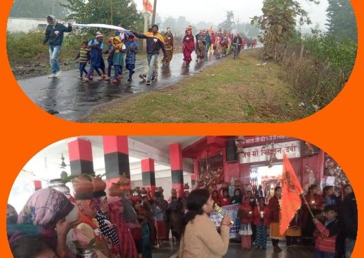 कचनारी एवं पाली से विरासन माता मंदिर तक निकाली गई कलश यात्रा