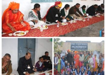 विद्यालयीन बच्चों के साथ राज्यमंत्री श्रीमती बागरी ने किया भोजन