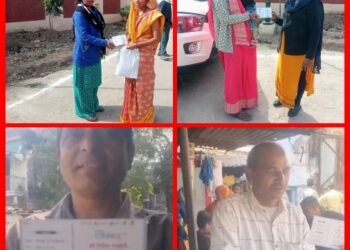 कलेक्टर दीपक सक्सेना की अनूठी पहल….*  *केंद्रीय मंत्री नितिन गड़करी द्वारा 2367 करोड़ की नौ परियोजना के शुभारंभ पर आम नागरिकों की सहभागिता हेतु घर-घर और दुकानों पर जाकर आमंत्रण पत्र का वितरण*