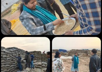 अपर कलेक्टर साधना परस्ते ने किया वेयर हाउस का निरीक्षण