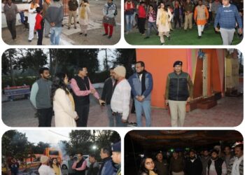 कलेक्टर और पुलिस अधीक्षक ने मंदिरों का भ्रमण कर व्यवस्थाओं को देखा