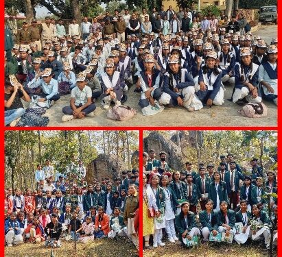 बाघ के नन्हे बच्चे को देखकर प्रसन्न हुए छात्र छात्राए अनुभुति कार्यक्रम का समापन देखिऐ VIDEO